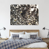 J. P. – 黄色諸島 – 1952 – 黒塗り –  キャンバスプリント (インサイチュ (寝室))