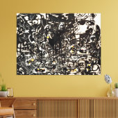 J. P. – 黄色諸島 – 1952 – 黒塗り –  キャンバスプリント (インサイチュ (リビング))