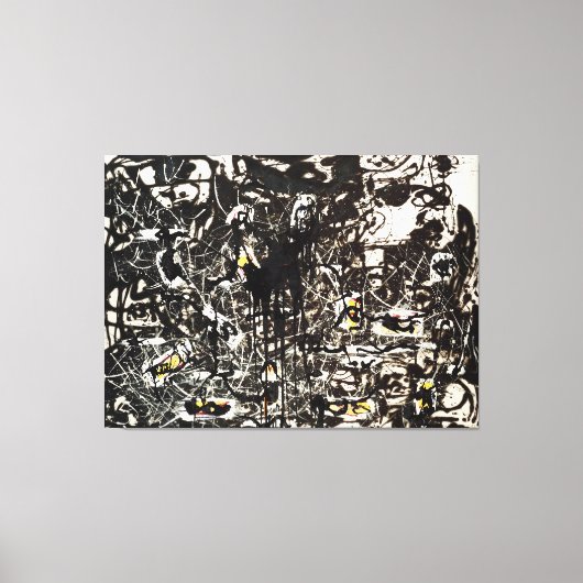 J. P. – 黄色諸島 – 1952 – 黒塗り –  キャンバスプリント (正面)