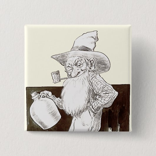 J P Bernardの酒類密売者(セピア色) 缶バッジ (正面)