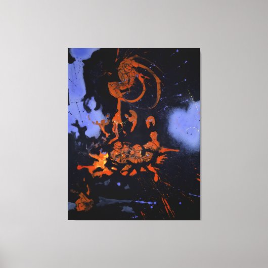 J. P. - ELECTRIC NIGHT - 1946 -抽象芸術- キャンバスプリント (正面)