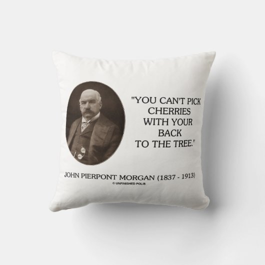 J.P. Morgan木に戻ってさくらんぼを選択できない クッション (裏面)