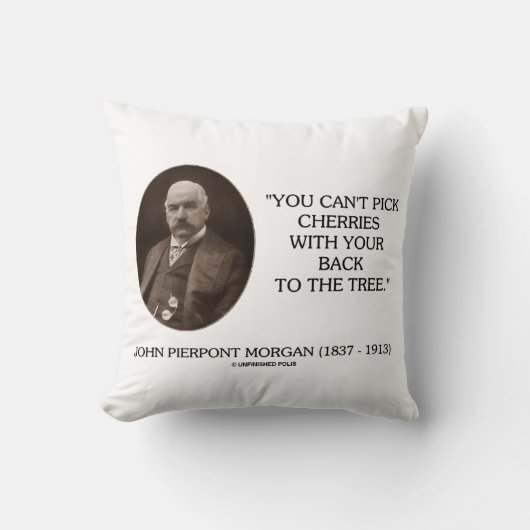 J.P. Morgan木に戻ってさくらんぼを選択できない クッション (正面)