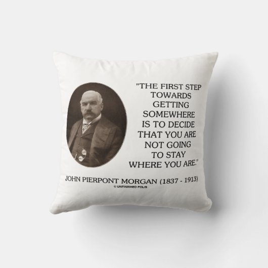 J.P. Morgan First Step Towards Getting Somewhere クッション (裏面)
