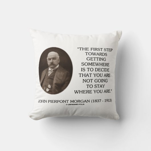J.P. Morgan First Step Towards Getting Somewhere クッション (正面)
