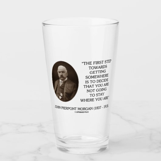 J.P. Morgan First Step Towards Getting Somewhere タンブラーグラス (正面)