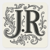 J.RイニシャルとDecor スクエアシール (正面)