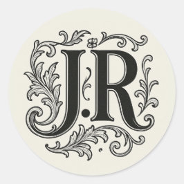 J.RイニシャルとDecor ラウンドシール