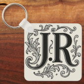 J.R Initials with Decor キーホルダー (正面)