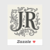 J.R Initials with Decor シール (シート)