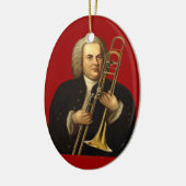 J.S. トロンボーンを持つBach セラミックオーナメント (左)