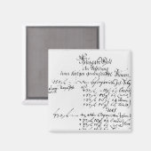 J.S.バッハの給与支払の抜粋 マグネット (正面/裏面)