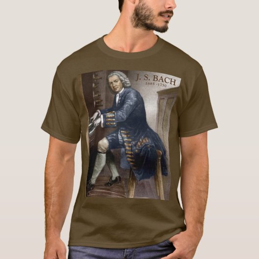 J. S. Bach 1685 - 1750シルバーマンのオルガン Tシャツ (正面)
