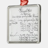 J.S. Bach'sのサラリーの支払からの抄録 メタルオーナメント (左)