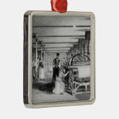 J. Tingleが刻む力織機の編むこと1835年 メタルオーナメント (右)