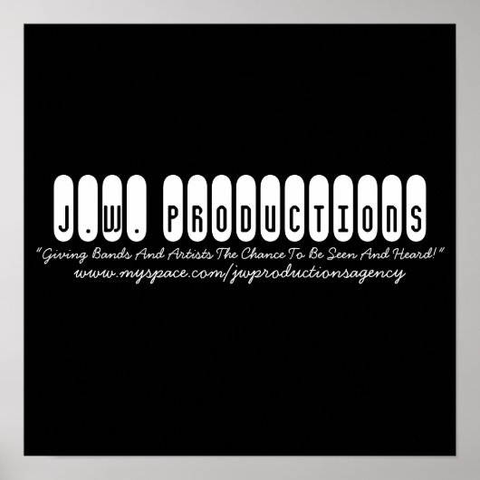 J.W. Productions, "の与えバンドとアーティスト… ポスター (正面)