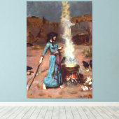 J. W. WATERHOUSE -魔法サークル – 1886 - キャンバスプリント (インサイチュ (ウッドフロア))