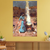 J. W. WATERHOUSE -魔法サークル – 1886 - キャンバスプリント (インサイチュ (リビング))