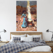 J. W. WATERHOUSE -魔法サークル – 1886 - キャンバスプリント (インサイチュ (寝室))