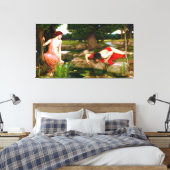 J. W. WATERHOUSE - ECHOとNARCISSUS - 1903 - キャンバスプリント (インサイチュ (寝室))