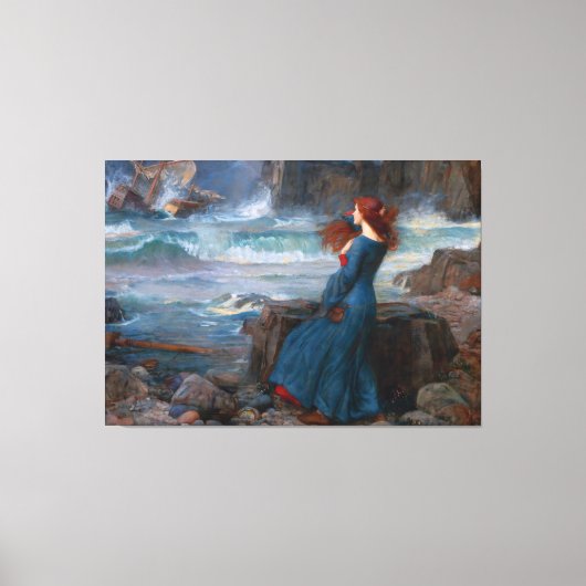 J. W. WATERHOUSE - MIRANDA (THE TEMPEST) - 1916 - キャンバスプリント (正面)