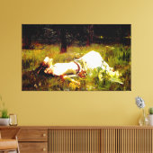 J. W. WATERHOUSE - OPHELIA - 1889 - Pre-Raphaelite キャンバスプリント (インサイチュ (リビング))