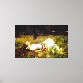 J. W. WATERHOUSE - OPHELIA - 1889 - Pre-Raphaelite キャンバスプリント