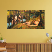 J. WATERHOUSE - A NAIAD (Hylas with a Nymph) 1893 キャンバスプリント (インサイチュ (リビング))