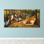 J. WATERHOUSE - A NAIAD (Hylas with a Nymph) 1893 キャンバスプリント (インサイチュ (ウッドフロア))