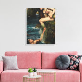 J. WATERHOUSE - THE SIREN - 1900 - Pre-Raphaelites キャンバスプリント (インサイチュ (リビング))