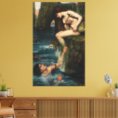 J. WATERHOUSE - THE SIREN - 1900 - Pre-Raphaelites キャンバスプリント (インサイチュ (リビング))