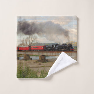 JA1271大滝川を渡るニュージーランド ウォッシュタオル