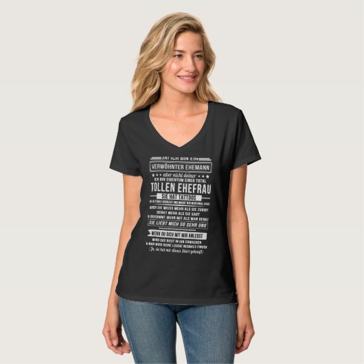 Ja Ich Bin Ein Pampering Ehemann Tシャツ (正面フル)