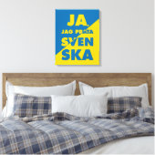 Ja、Jag Prata Svenska、スウェーデン語Yes話I キャンバスプリント (インサイチュ (寝室))