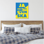 Ja、Jag Prata Svenska、スウェーデン語Yes話I キャンバスプリント (インサイチュ (寝室))