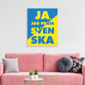 Ja、Jag Prata Svenska、スウェーデン語Yes話I キャンバスプリント (インサイチュ (リビング))