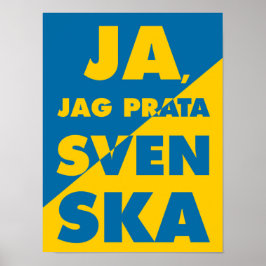 Ja、Jag Prata Svenska、スウェーデン語Yes話I ポスター