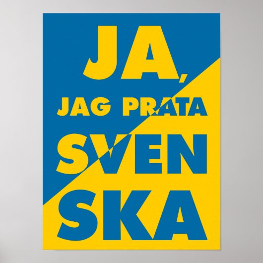 Ja、Jag Prata Svenska、スウェーデン語Yes話I ポスター (正面)