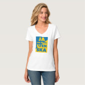 Ja、Jag Prata Svenska、スウェーデン語Yes話I Tシャツ (正面フル)