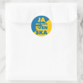 Ja, Jag Prata Svenska, Yes i speak Swedish, circle ラウンドシール (バッグ)