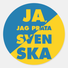Ja, Jag Prata Svenska, Yes i speak Swedish, circle ラウンドシール