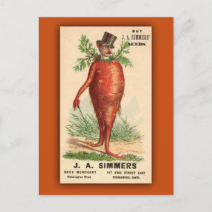 JA Simmers Seeds Vintage Ad ポストカード