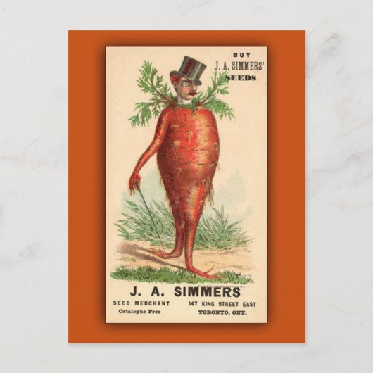 JA Simmers Seeds Vintage Ad ポストカード (正面)