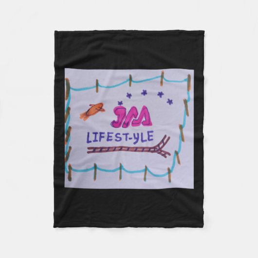 Jaaライフスタイル会社ロゴパンティング フリースブランケット (正面)