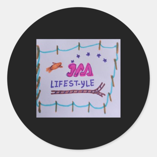 Jaaライフスタイル会社ロゴパンティング ラウンドシール (正面)