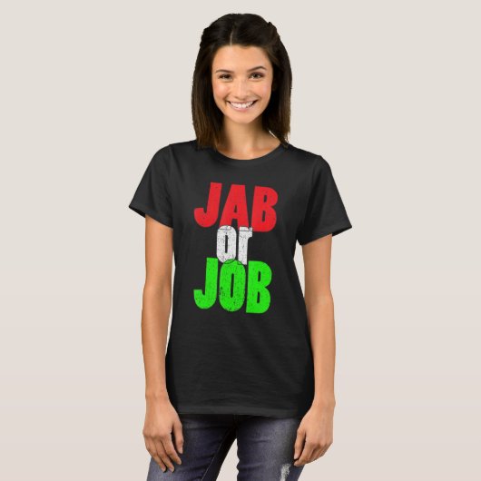 JabまたはJob ProワクチンPro Vaxxワクチン国旗Chris Tシャツ (正面フル)