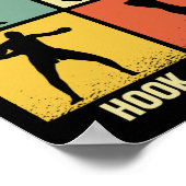 Jab Cross Hook Uppercut -ボクシングムーブグラフィックグリ ポスター (角)