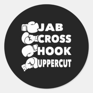 Jab Cross Hook Uppercut - Lover Gym Boxer Kボクシング ラウンドシール
