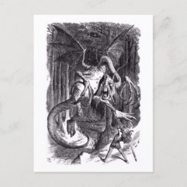 Jabberwockyという詩のイラストレーション。1871 ポストカード