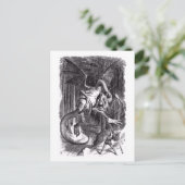 Jabberwockyという詩のイラストレーション。1871 ポストカード (スタンド正面)